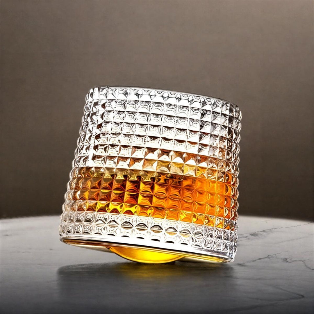 Japanese Edo Whisky Glass Set With Spinning Aerating Base