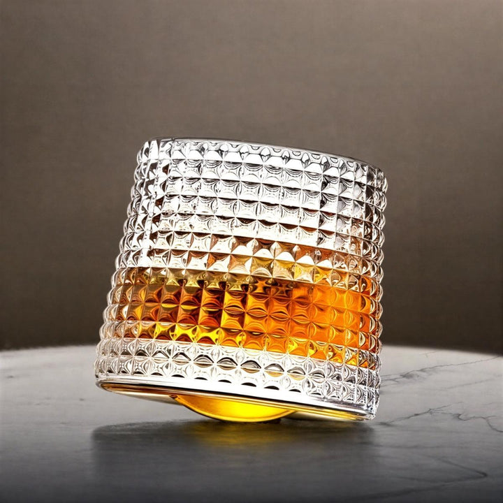 Japanese Edo Whisky Glass Set With Spinning Aerating Base