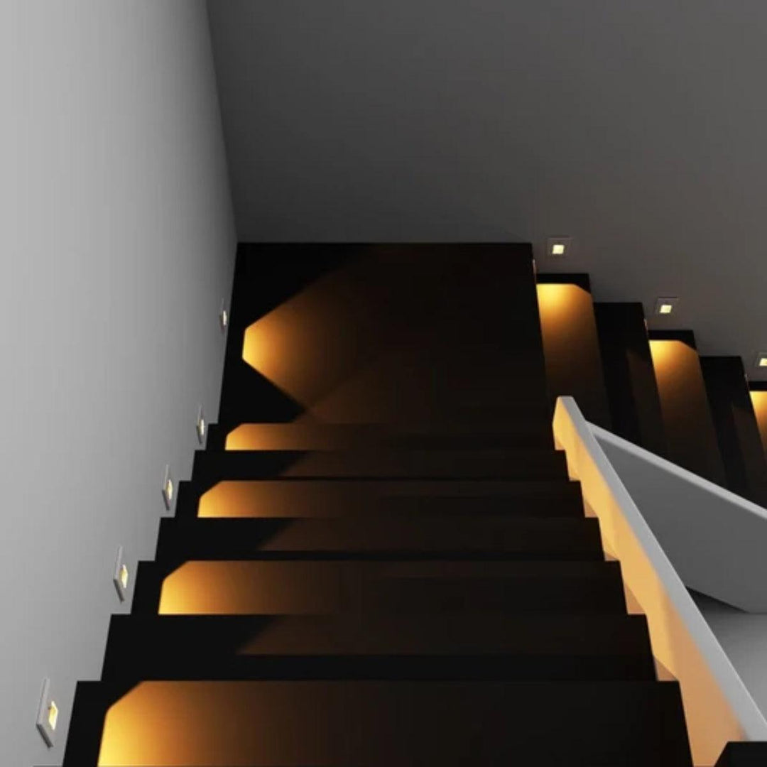 LED Step Lights With Minimalist Wall Fitting