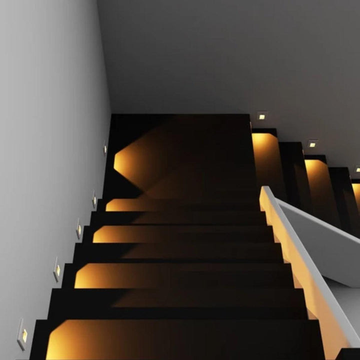 LED Step Lights With Minimalist Wall Fitting