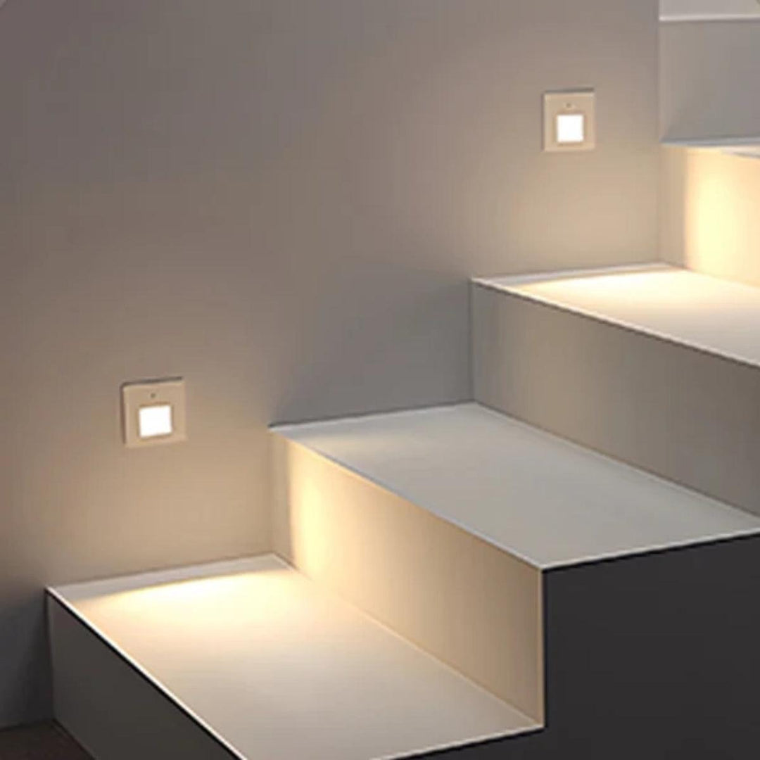 LED Step Lights With Minimalist Wall Fitting