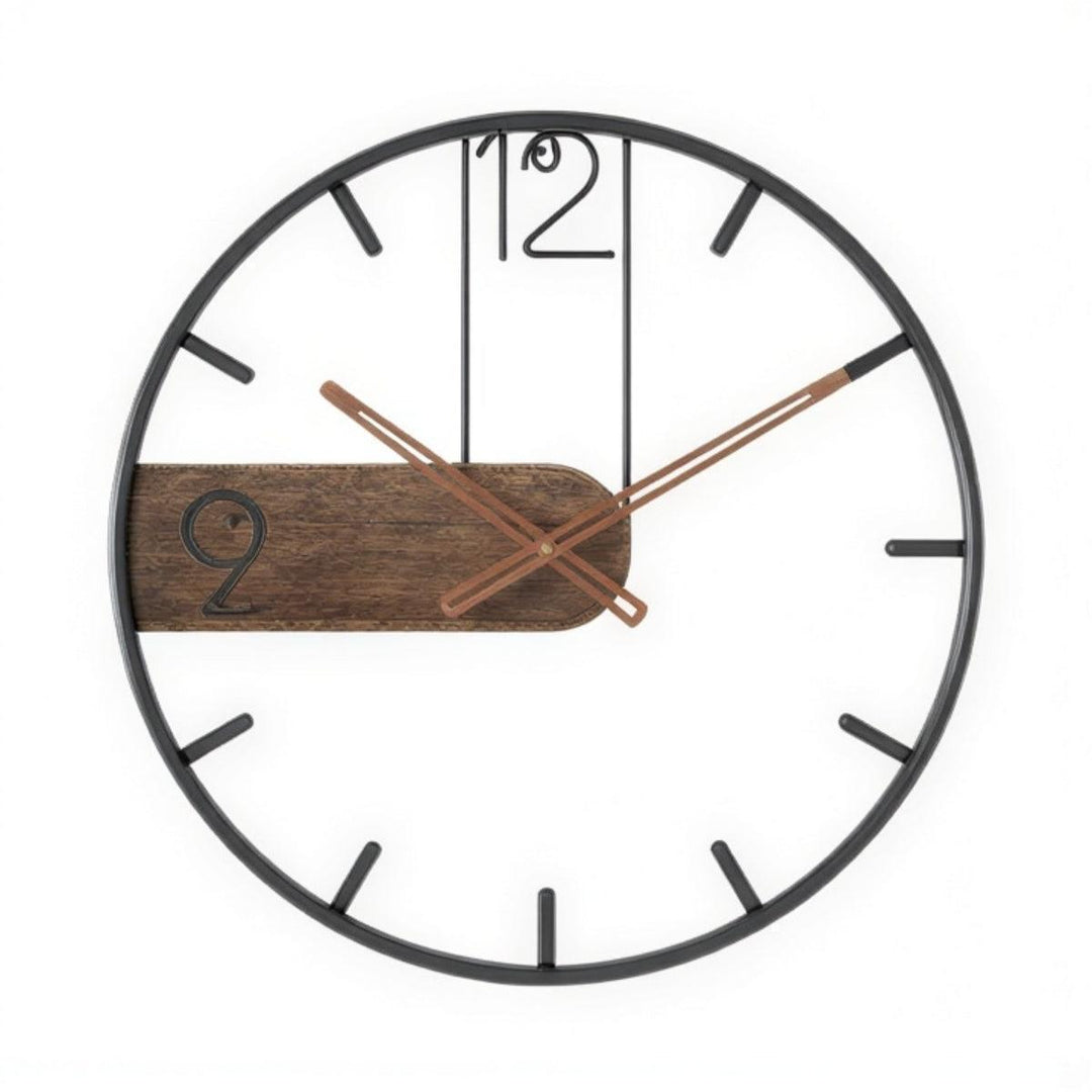 Large Modern Wooden Wall Clock With Silent And Minimalist Design