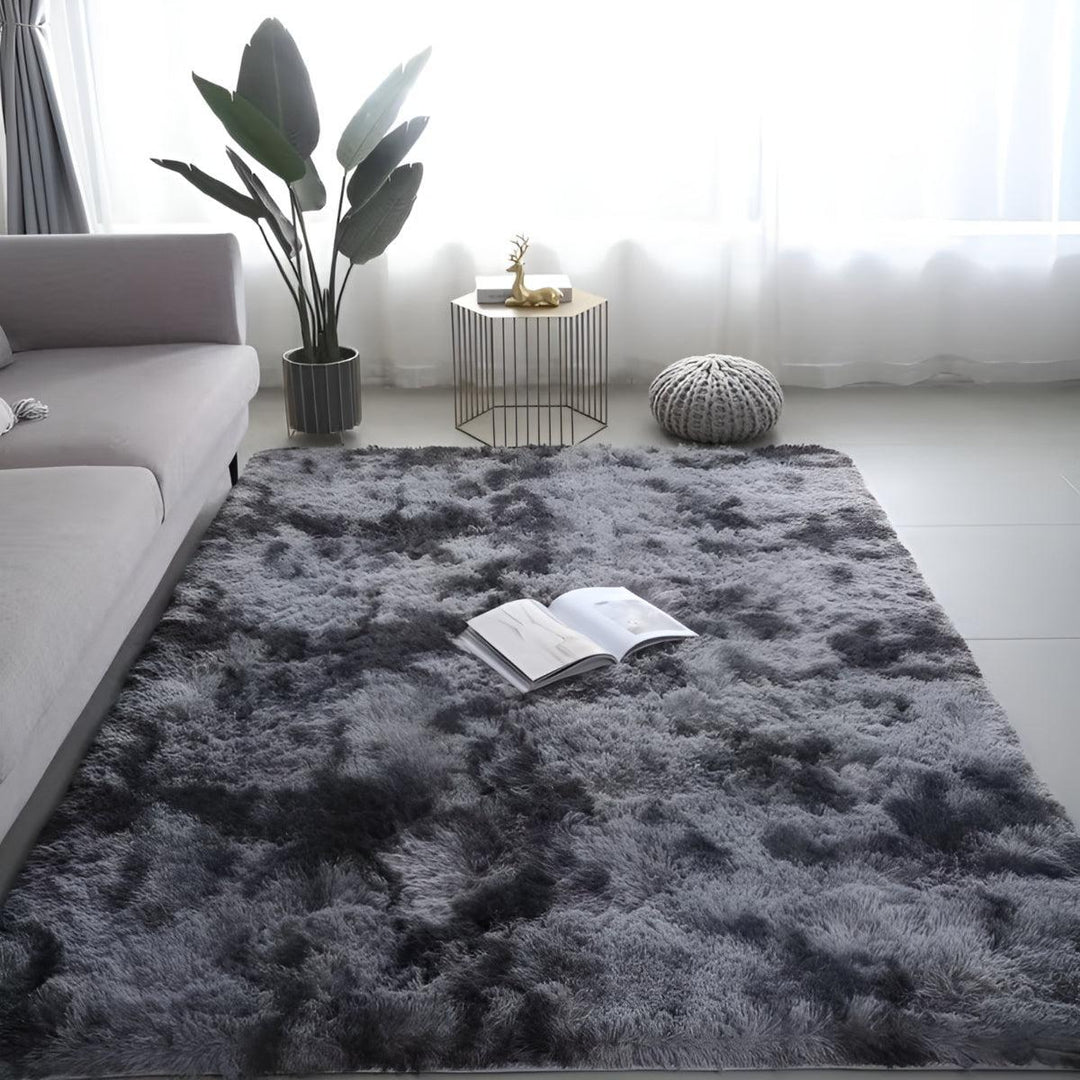 Large Plush Shaggy Living Room Lounge Rug With Anti Slip Backing