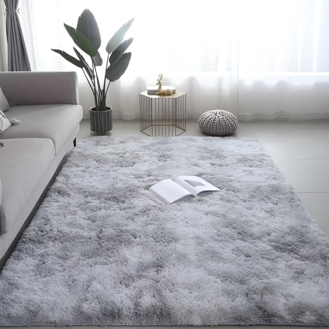 Large Plush Shaggy Living Room Lounge Rug With Anti Slip Backing