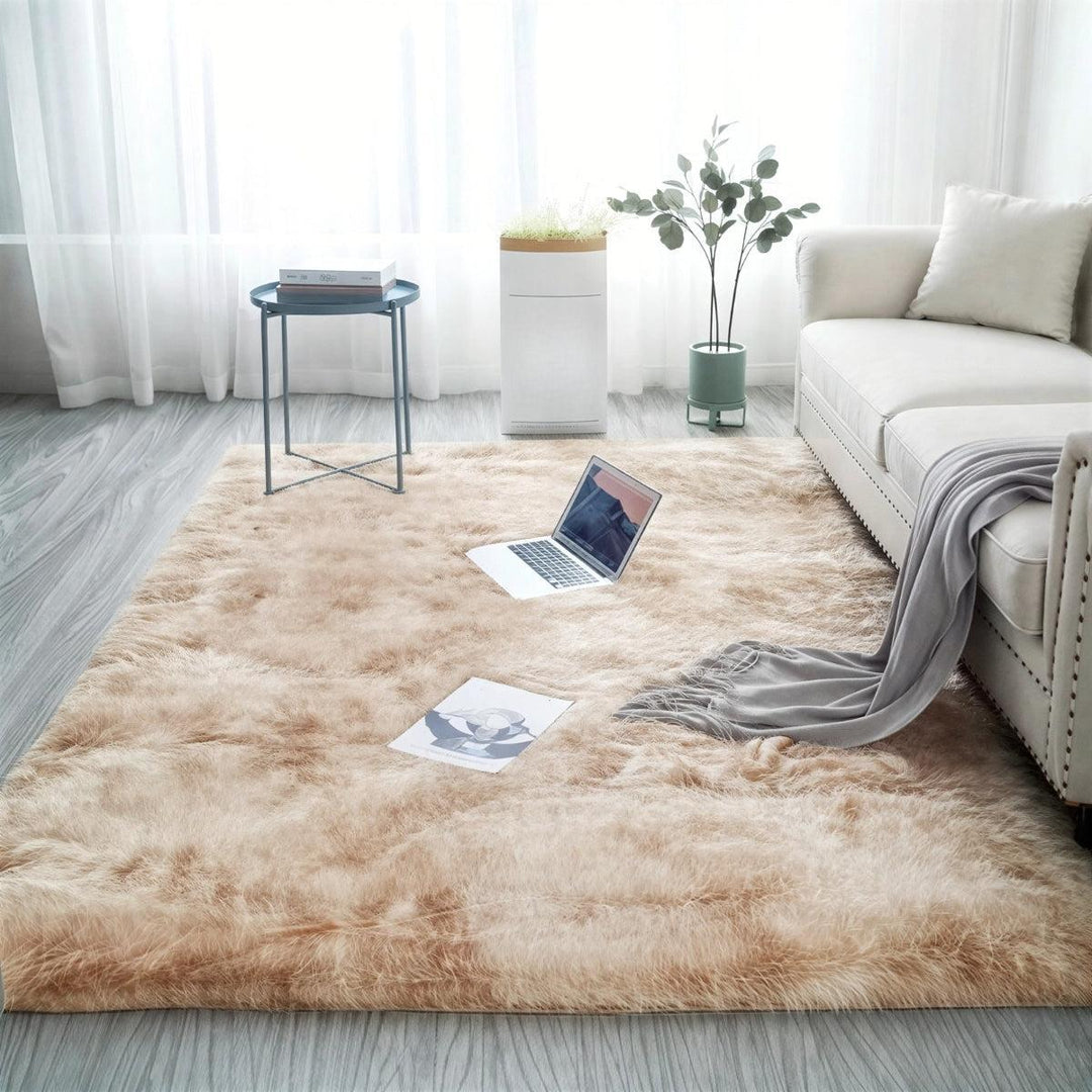 Large Plush Shaggy Living Room Lounge Rug With Anti Slip Backing
