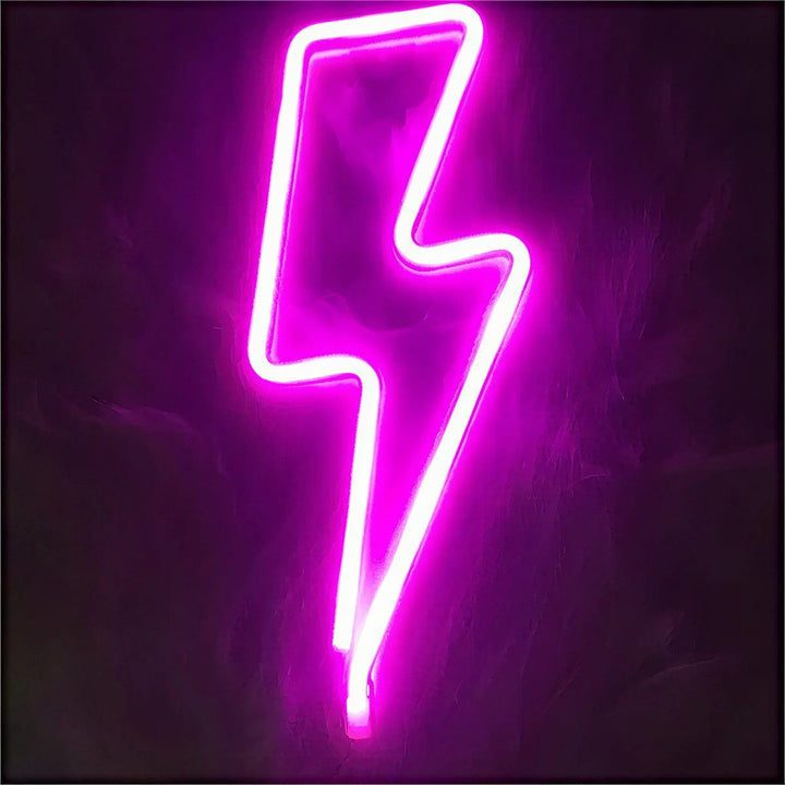Lightning Bolt Neon Sign Wall Light