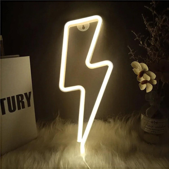 Lightning Bolt Neon Sign Wall Light