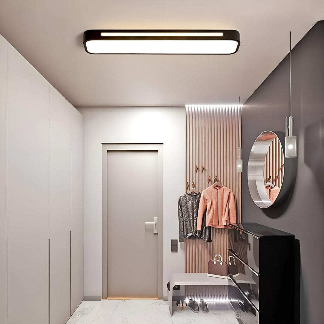 Linear Minimalist Nordic Ceiling Light Fixture With Flush Mount Design