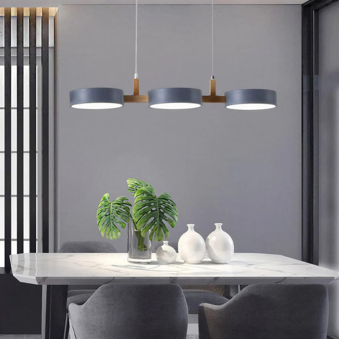 Linear Nordic Pendant With 3 Light Fixtures