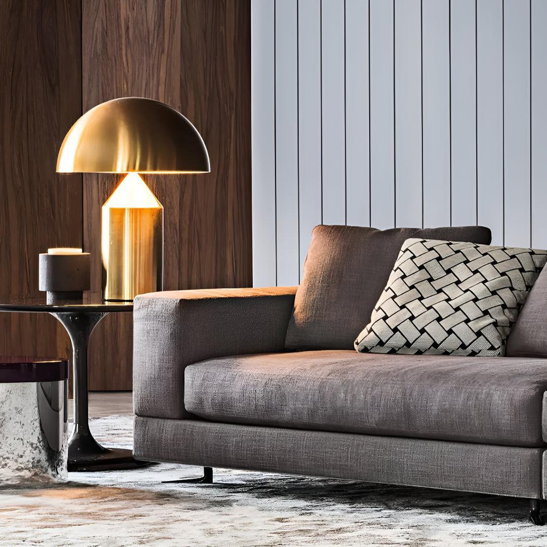Metal Mushroom Style Table Lamp With Dome Shape
