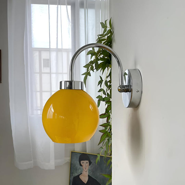 Mid Century Globe Wall Sconce Light Fixture
