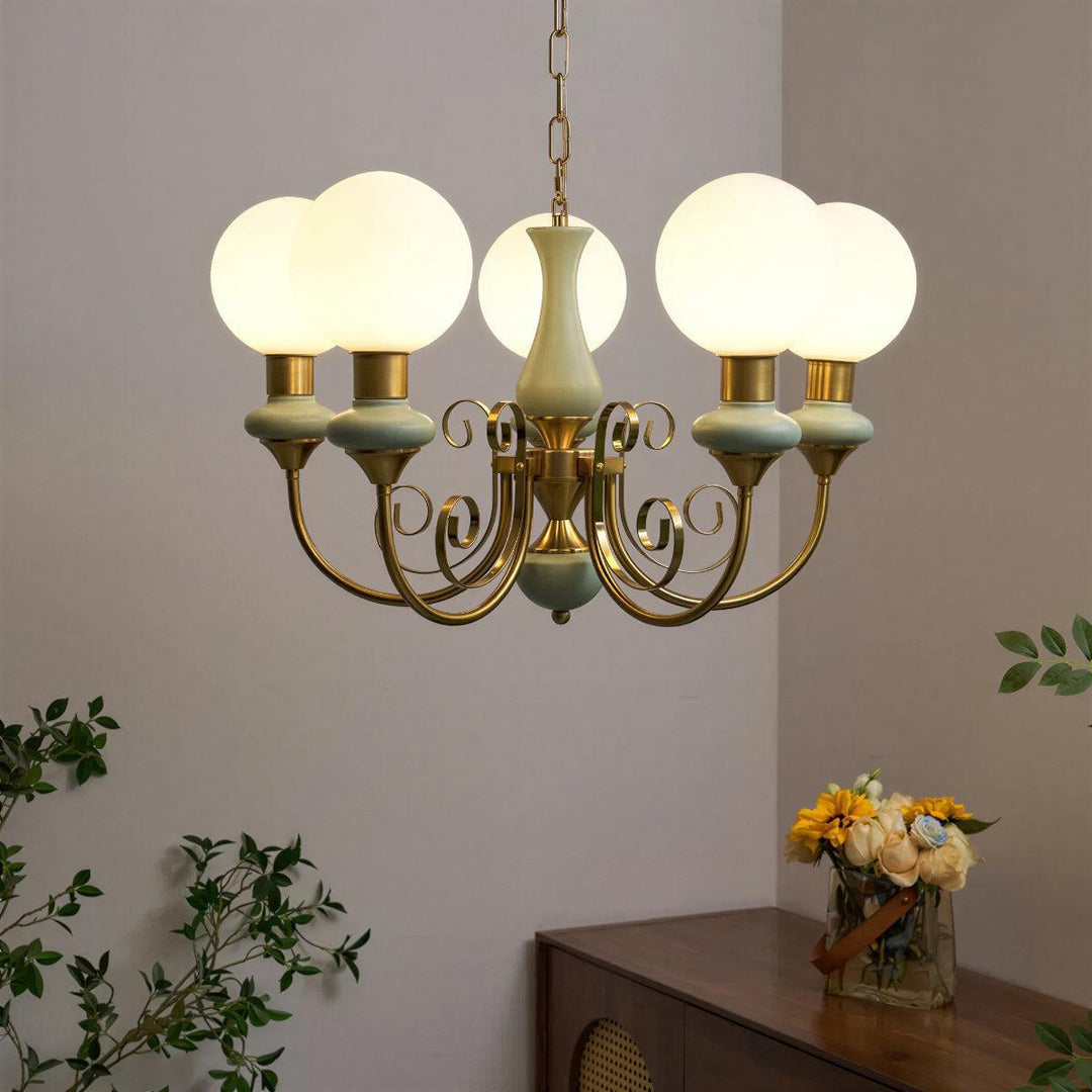 Mid Century Hanging Chandelier Light Fixture With Contemporary Style