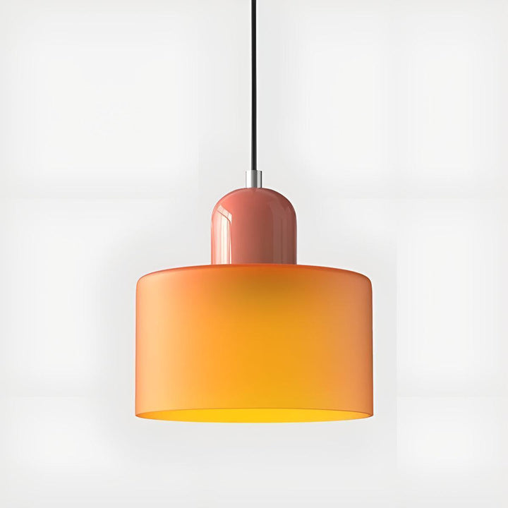 Mid Century Modern Glass Hanging Light Fixture