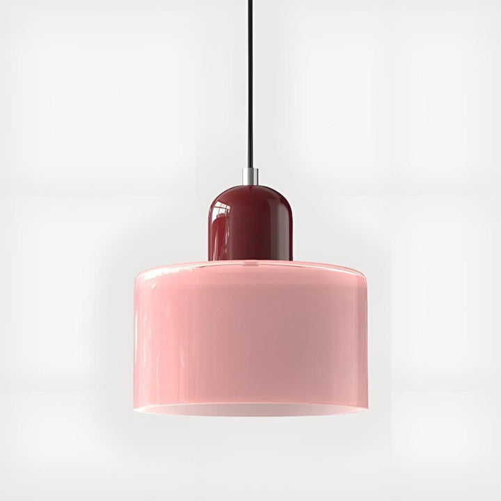 Mid Century Modern Glass Hanging Light Fixture