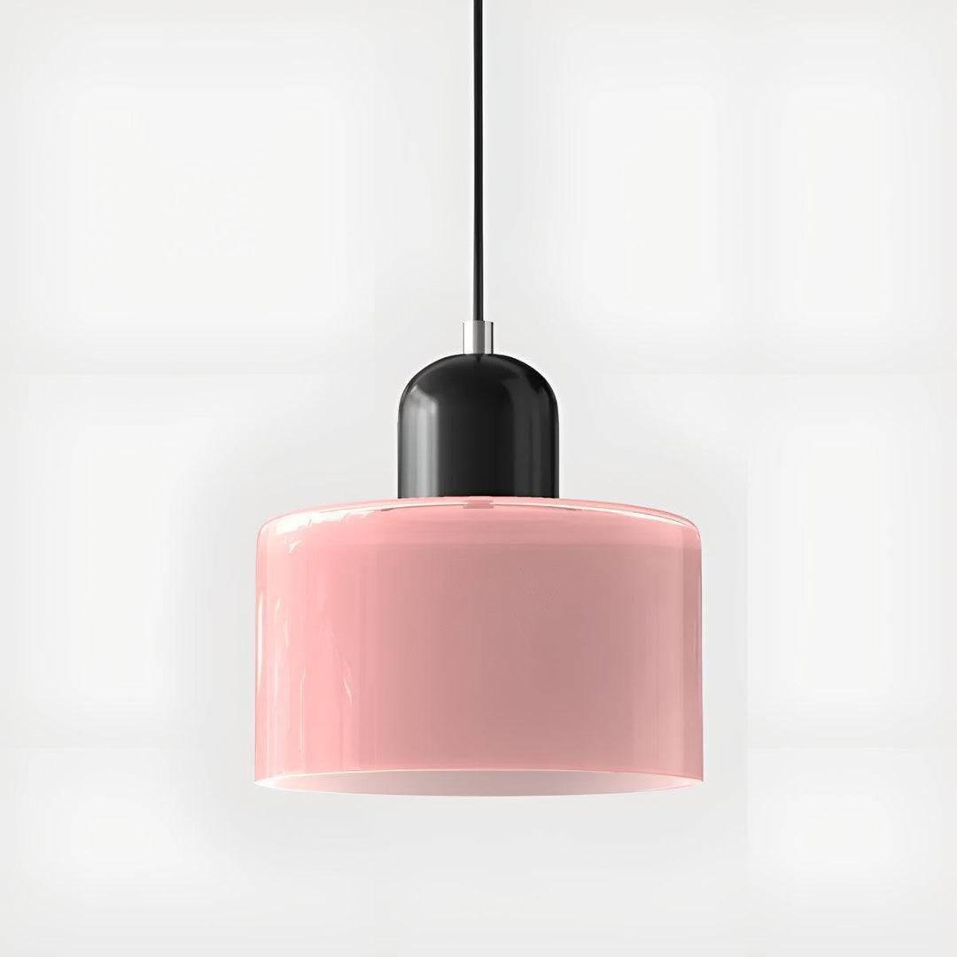 Mid Century Modern Glass Hanging Light Fixture