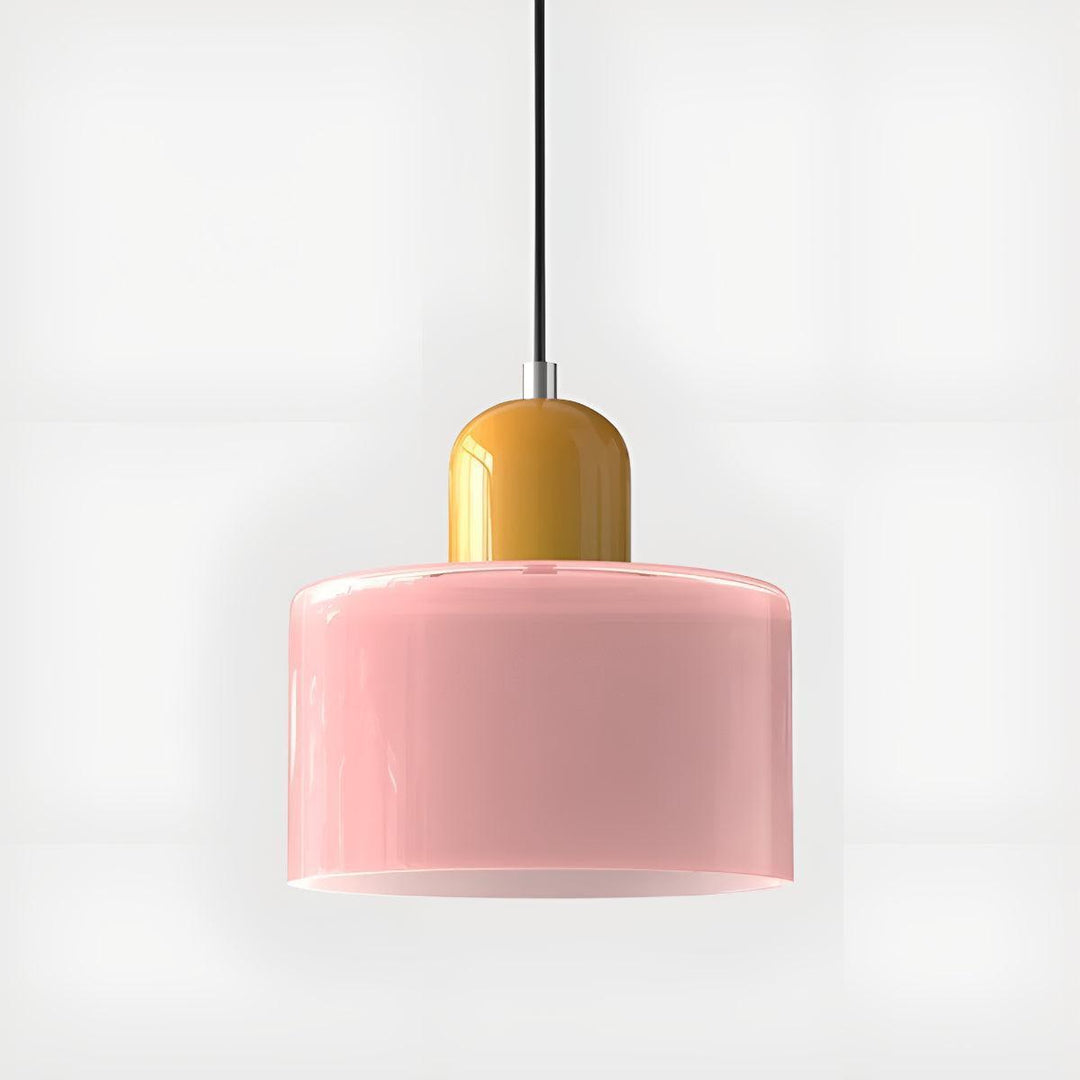 Mid Century Modern Glass Hanging Light Fixture