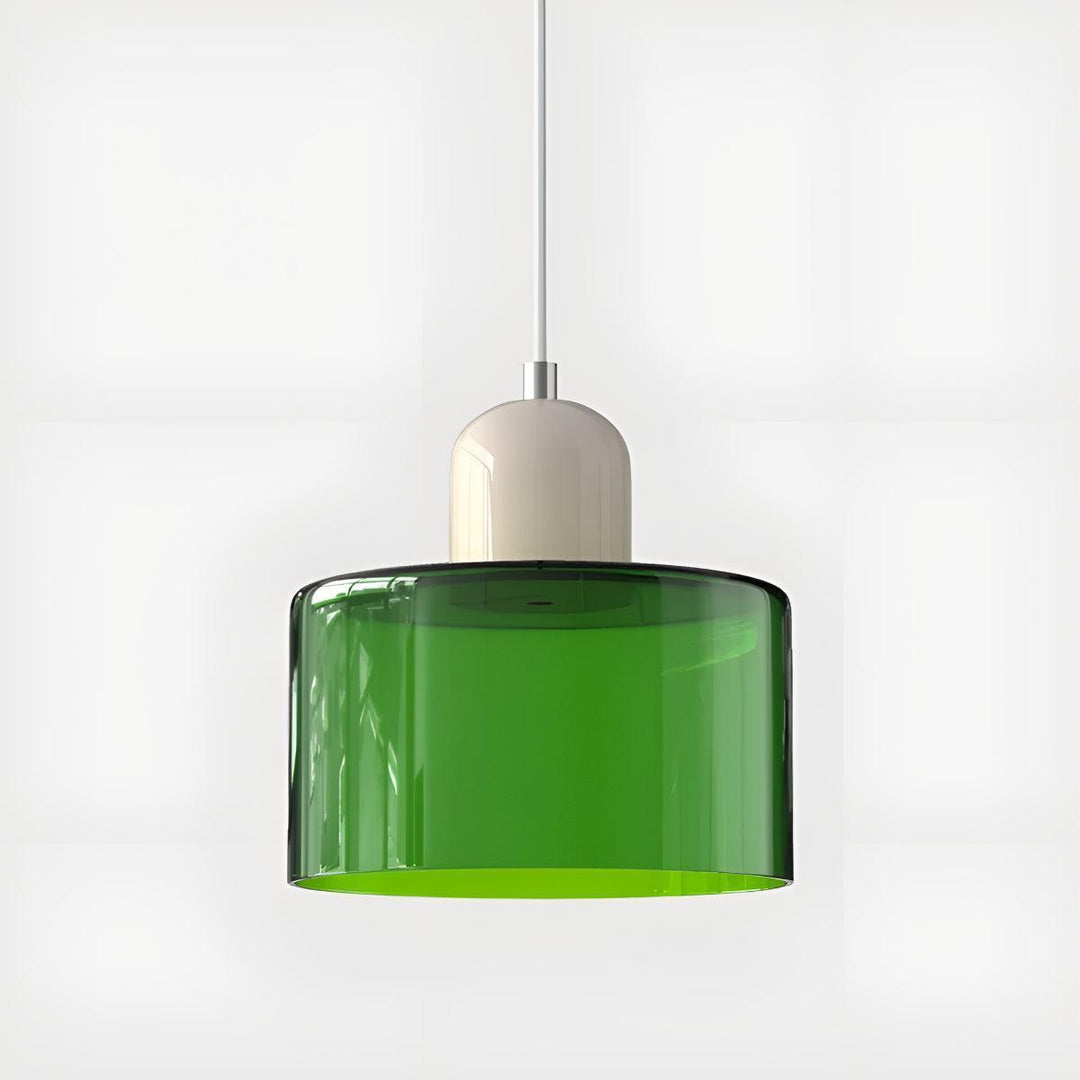 Mid Century Modern Glass Hanging Light Fixture