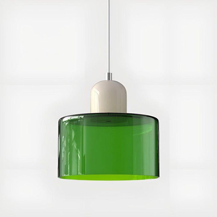 Mid Century Modern Glass Hanging Light Fixture