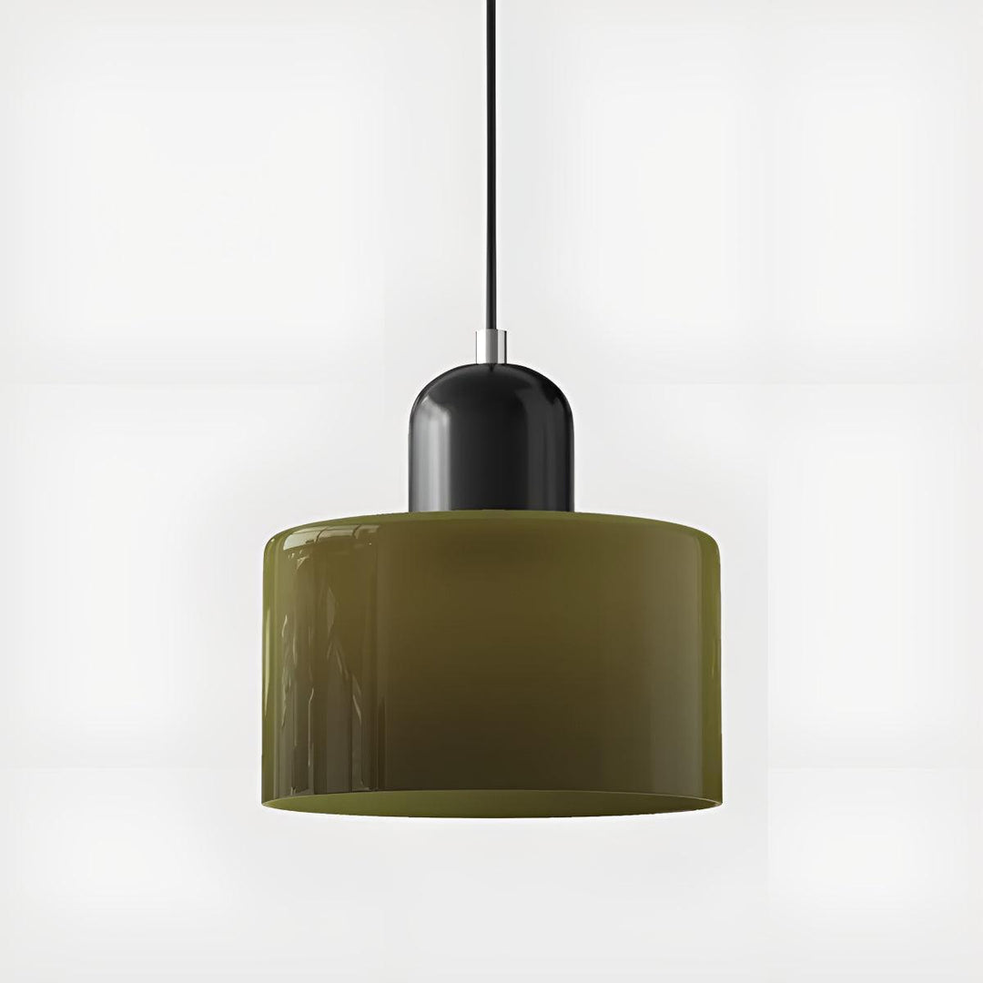 Mid Century Modern Glass Hanging Light Fixture