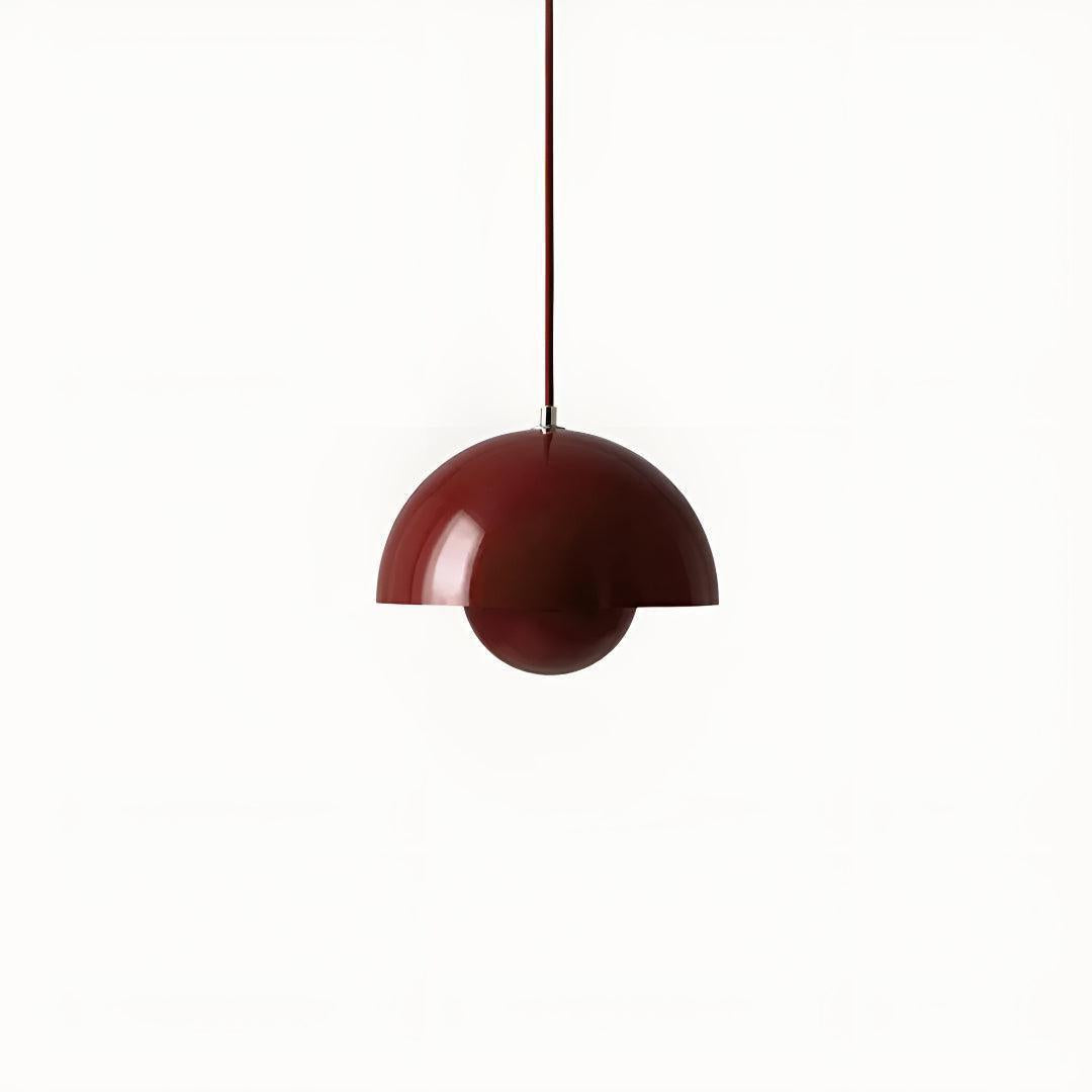 Mid Century Pendant Light With Geometric Dome Shades