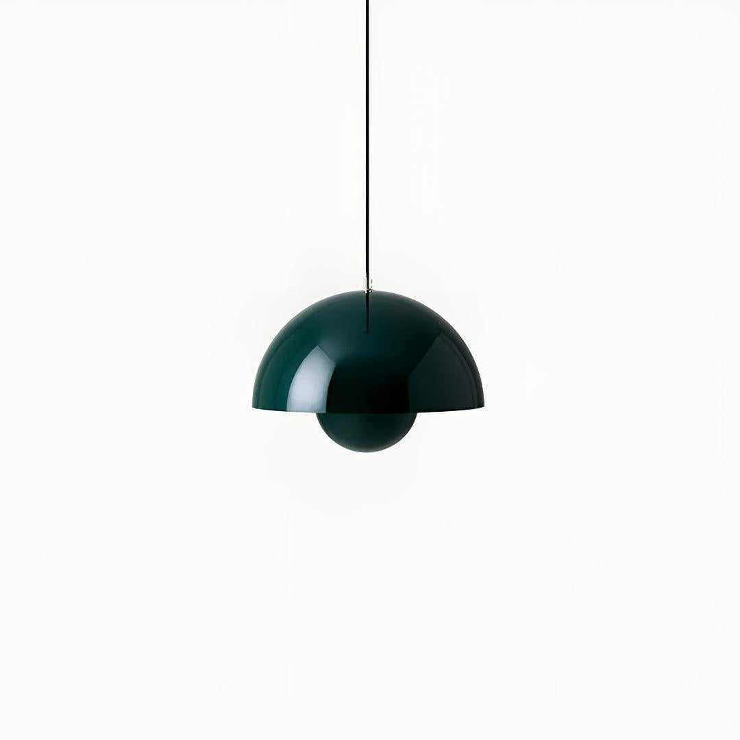 Mid Century Pendant Light With Geometric Dome Shades
