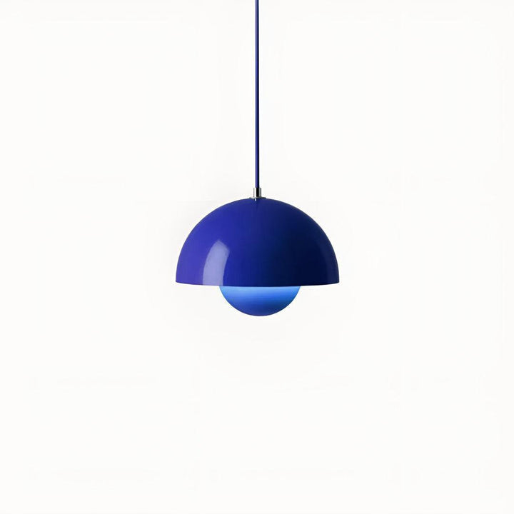 Mid Century Pendant Light With Geometric Dome Shades