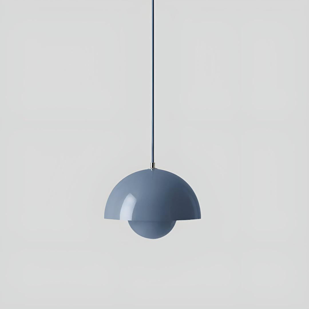 Mid Century Pendant Light With Geometric Dome Shades