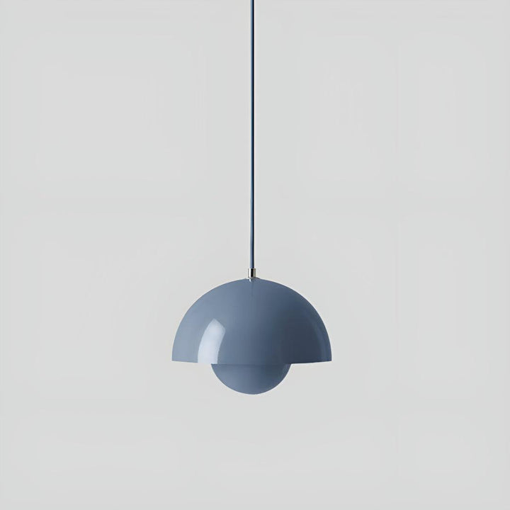 Mid Century Pendant Light With Geometric Dome Shades