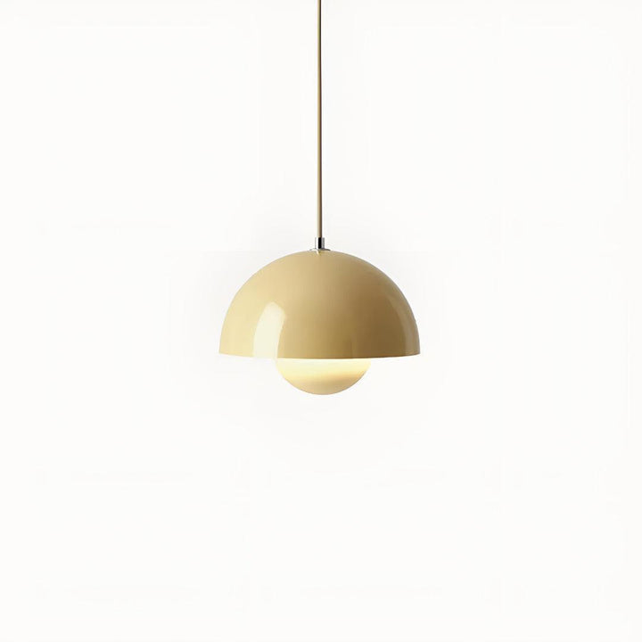 Mid Century Pendant Light With Geometric Dome Shades