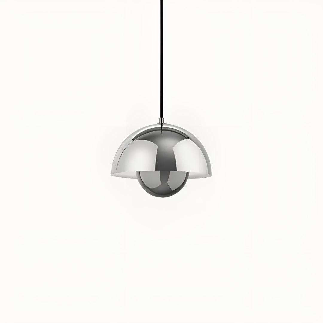 Mid Century Pendant Light With Geometric Dome Shades