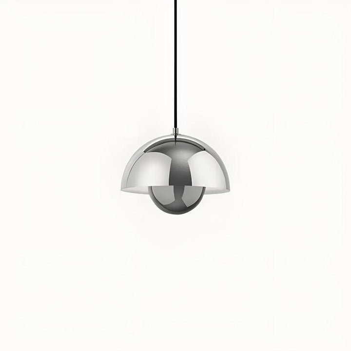 Mid Century Pendant Light With Geometric Dome Shades