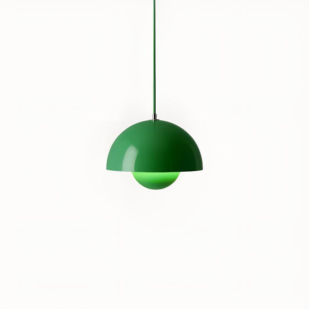 Mid Century Pendant Light With Geometric Dome Shades