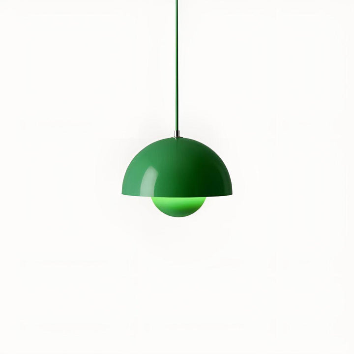 Mid Century Pendant Light With Geometric Dome Shades
