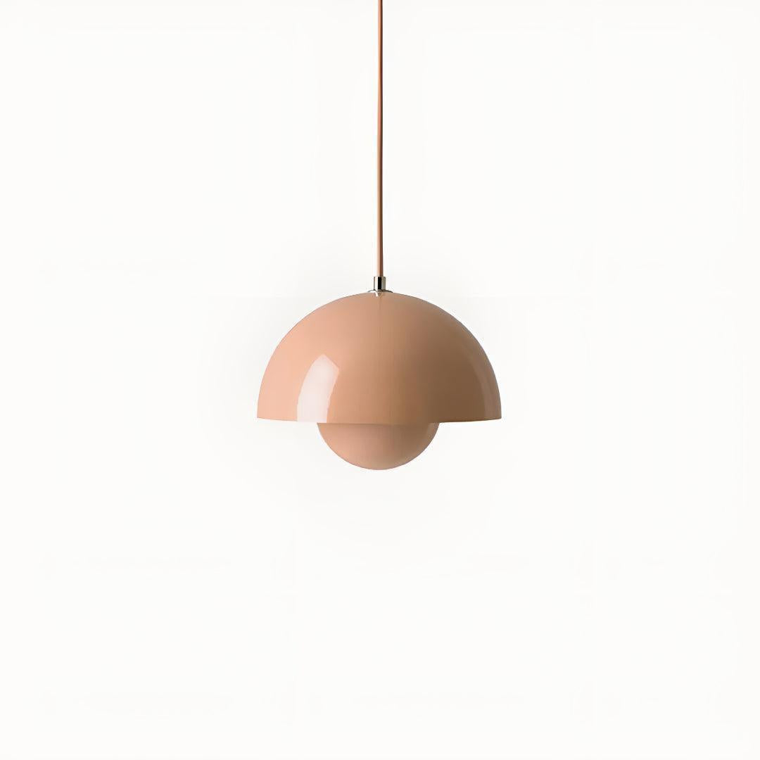 Mid Century Pendant Light With Geometric Dome Shades