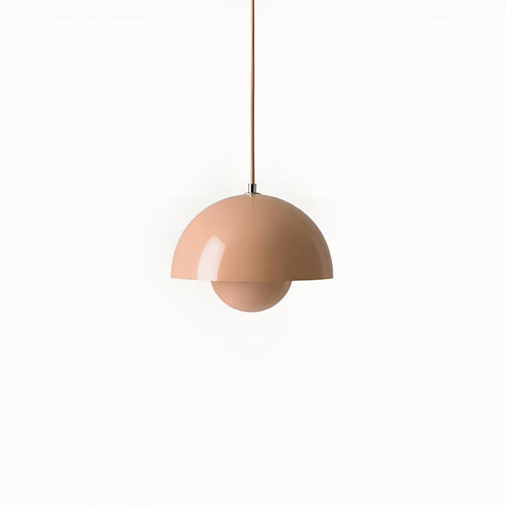 Mid Century Pendant Light With Geometric Dome Shades