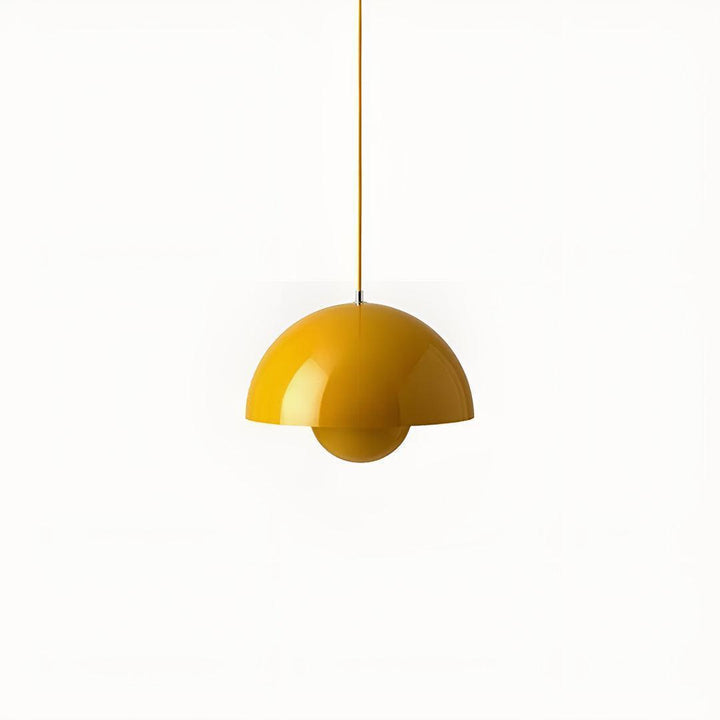 Mid Century Pendant Light With Geometric Dome Shades
