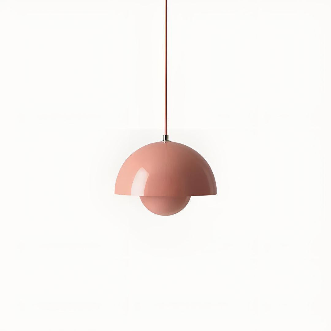 Mid Century Pendant Light With Geometric Dome Shades