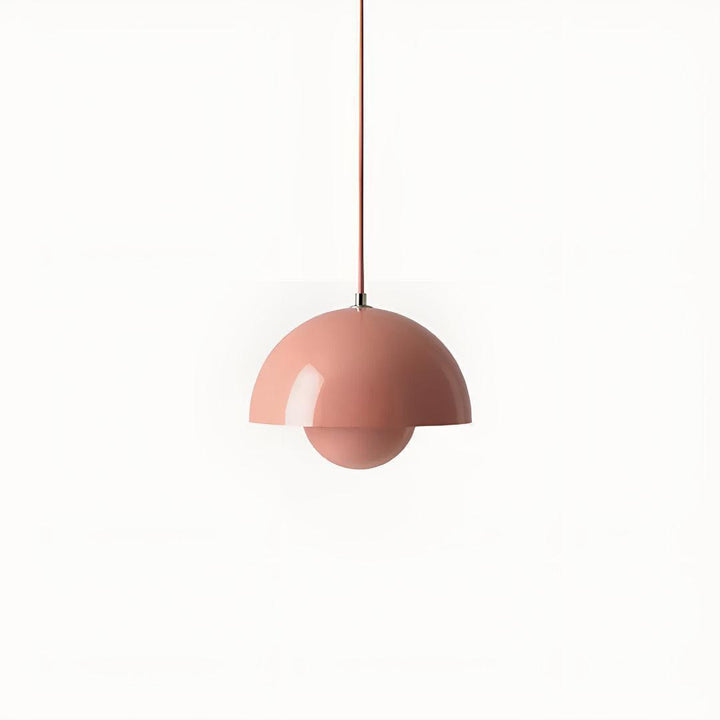 Mid Century Pendant Light With Geometric Dome Shades