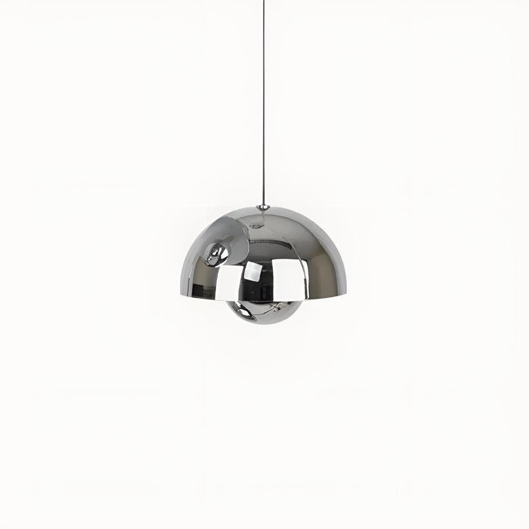 Mid Century Pendant Light With Geometric Dome Shades