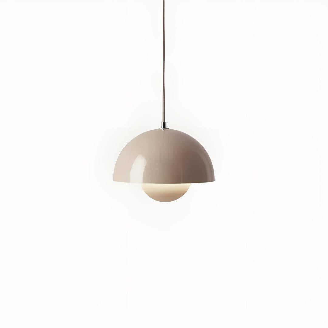 Mid Century Pendant Light With Geometric Dome Shades