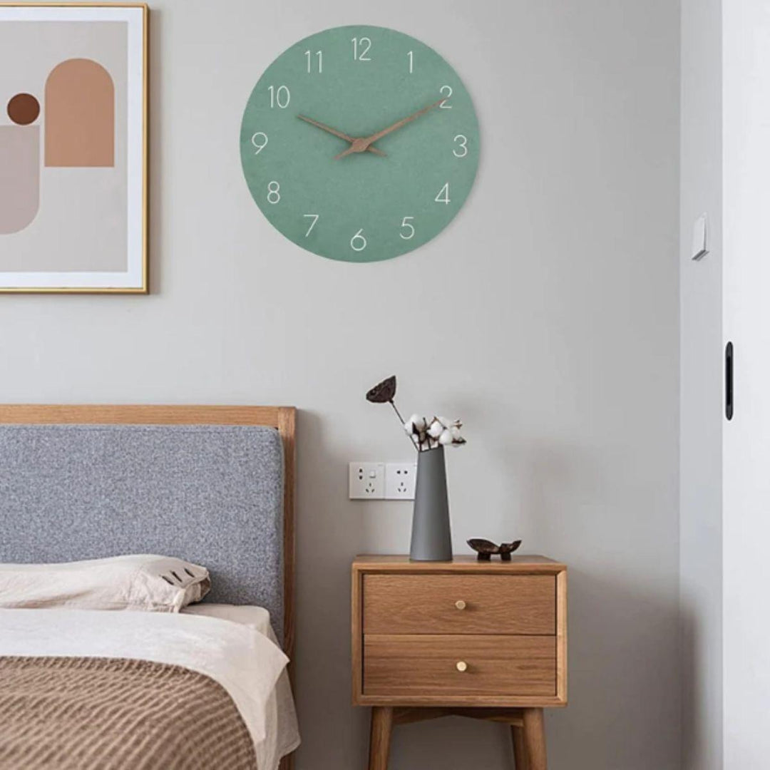 Mid Century Scandinavian Minimalist Wall Clock With Silent Quartz Movement