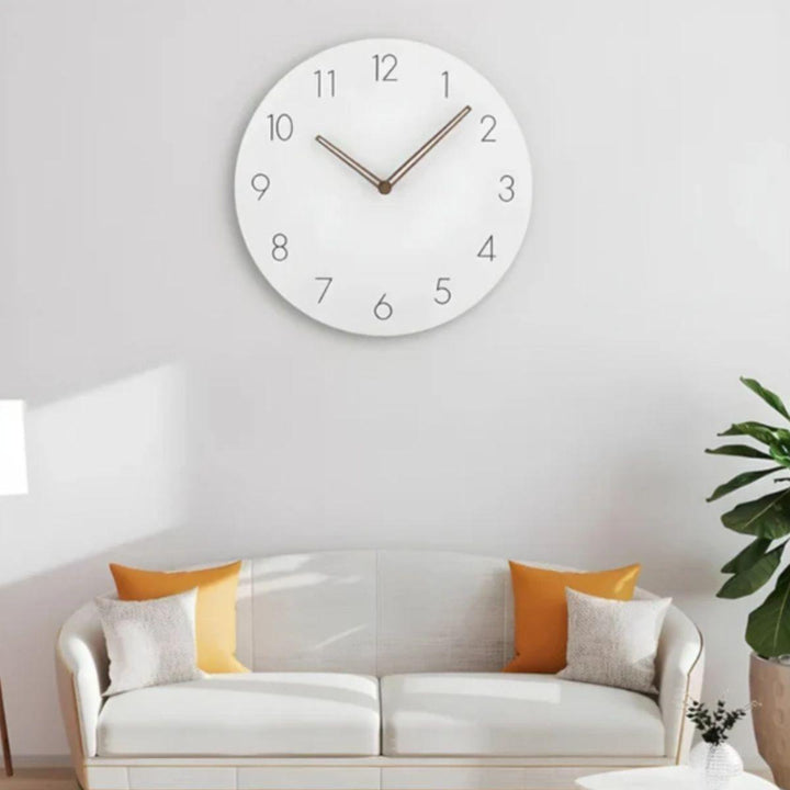 Mid Century Scandinavian Minimalist Wall Clock With Silent Quartz Movement