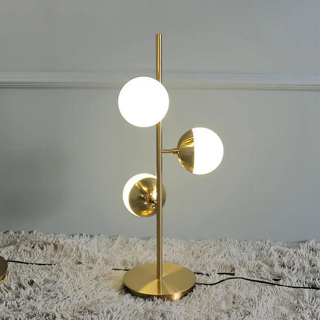 Mid-Century Sputnik Floor Lamp Featuring Multi-Directional Glass Globe Shades