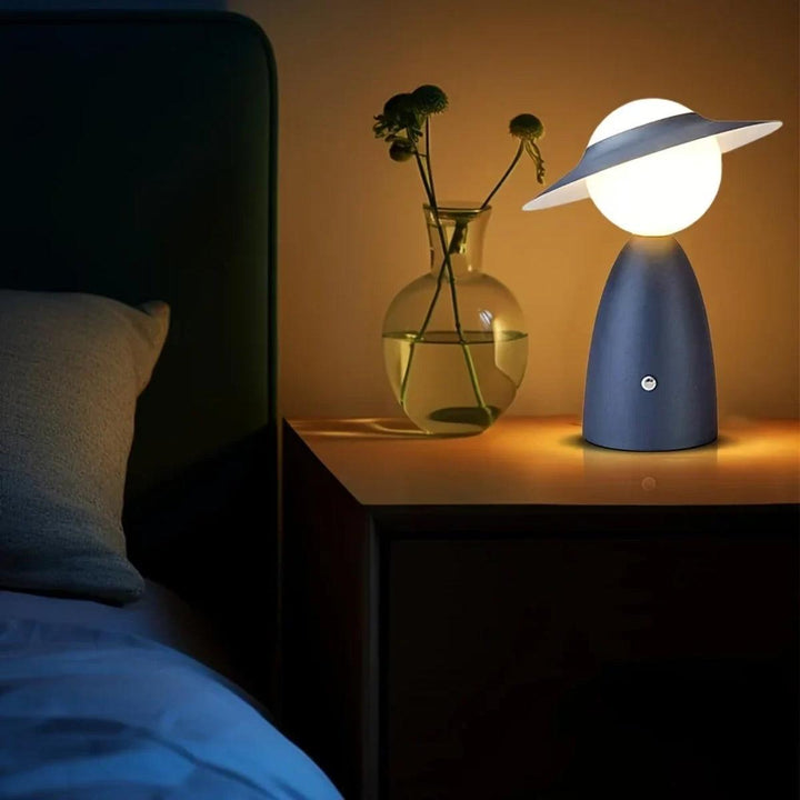 Mid Century Touch Control Table Lamp With Wireless Charging And Personified Design