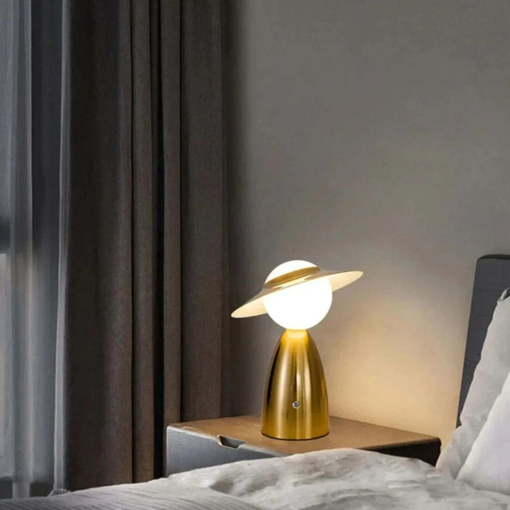 Mid Century Touch Control Table Lamp With Wireless Charging And Personified Design