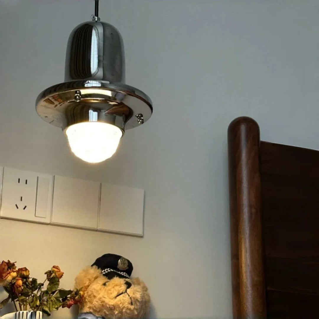Minimalist Metal Pendant Lighting Fixture with Adjustable Hanging Cord