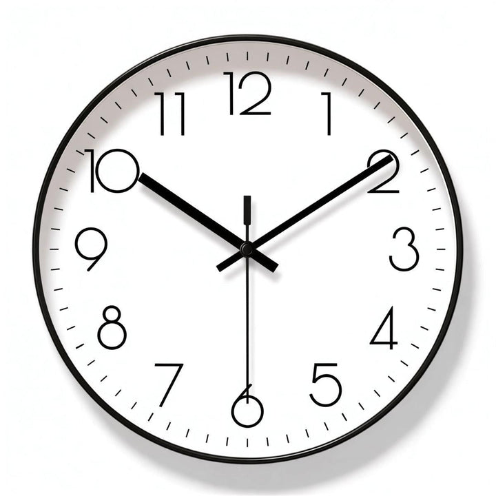Minimalist Nordic Scandi Wall Clock With Silent Movement