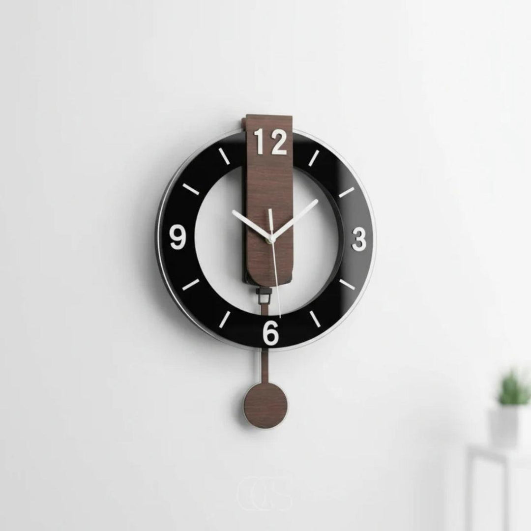 Minimalist Pendulum Wall Clock With Silent Sweep Movement