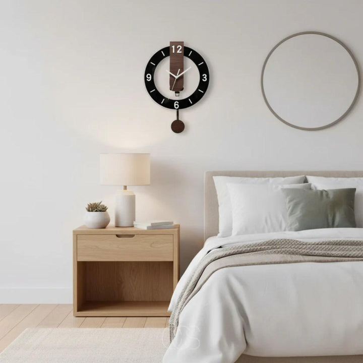 Minimalist Pendulum Wall Clock With Silent Sweep Movement