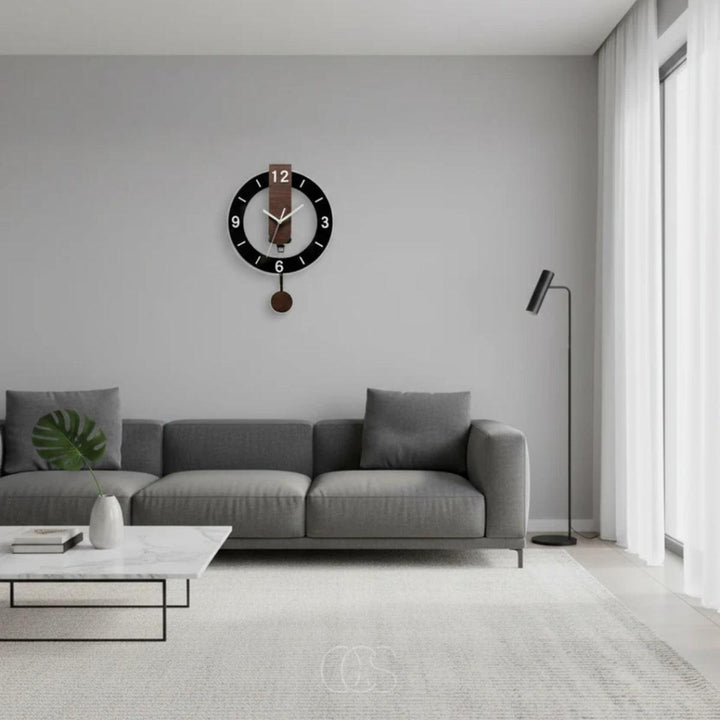 Minimalist Pendulum Wall Clock With Silent Sweep Movement